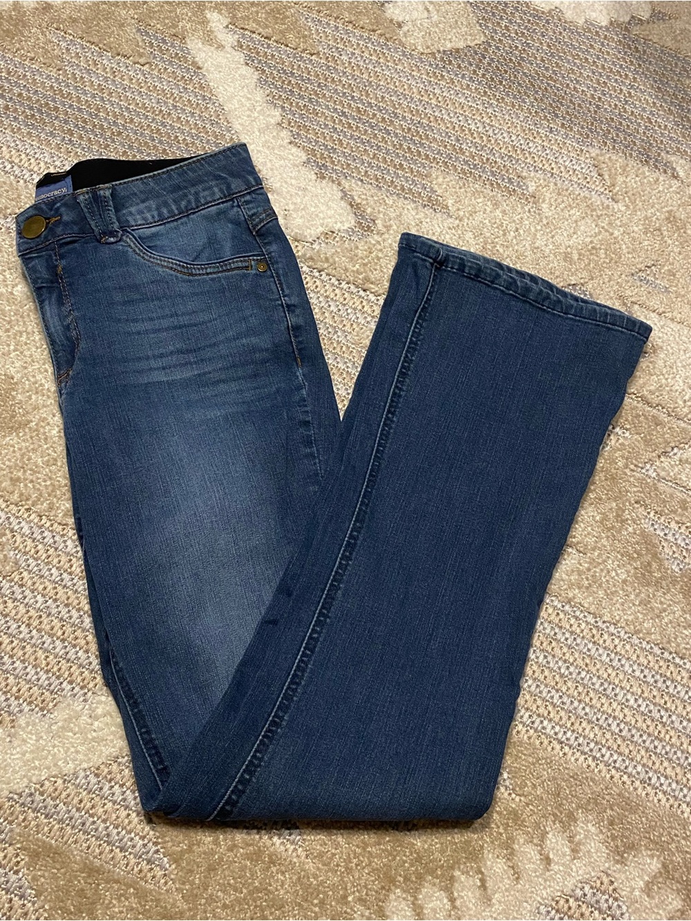 Democracy Dark Wash Bootcut Jeans - Blue